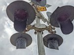 The downward-aimed lights on the signal at 7th St. SE
